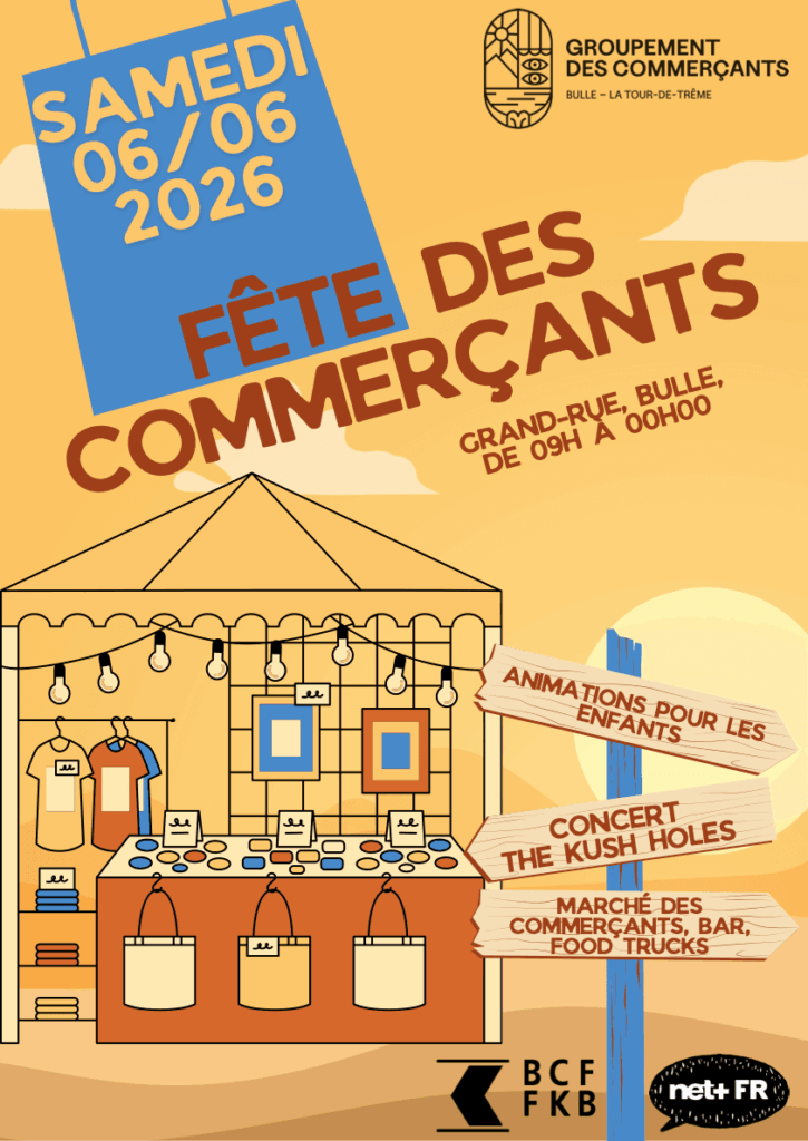 Fête des commerçants à Bulle 6 juin 2026