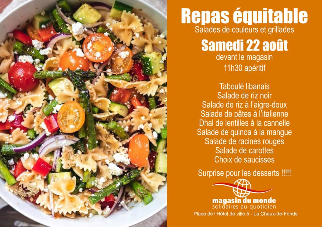Flyer repas équitable - La Chaux-de-Fonds