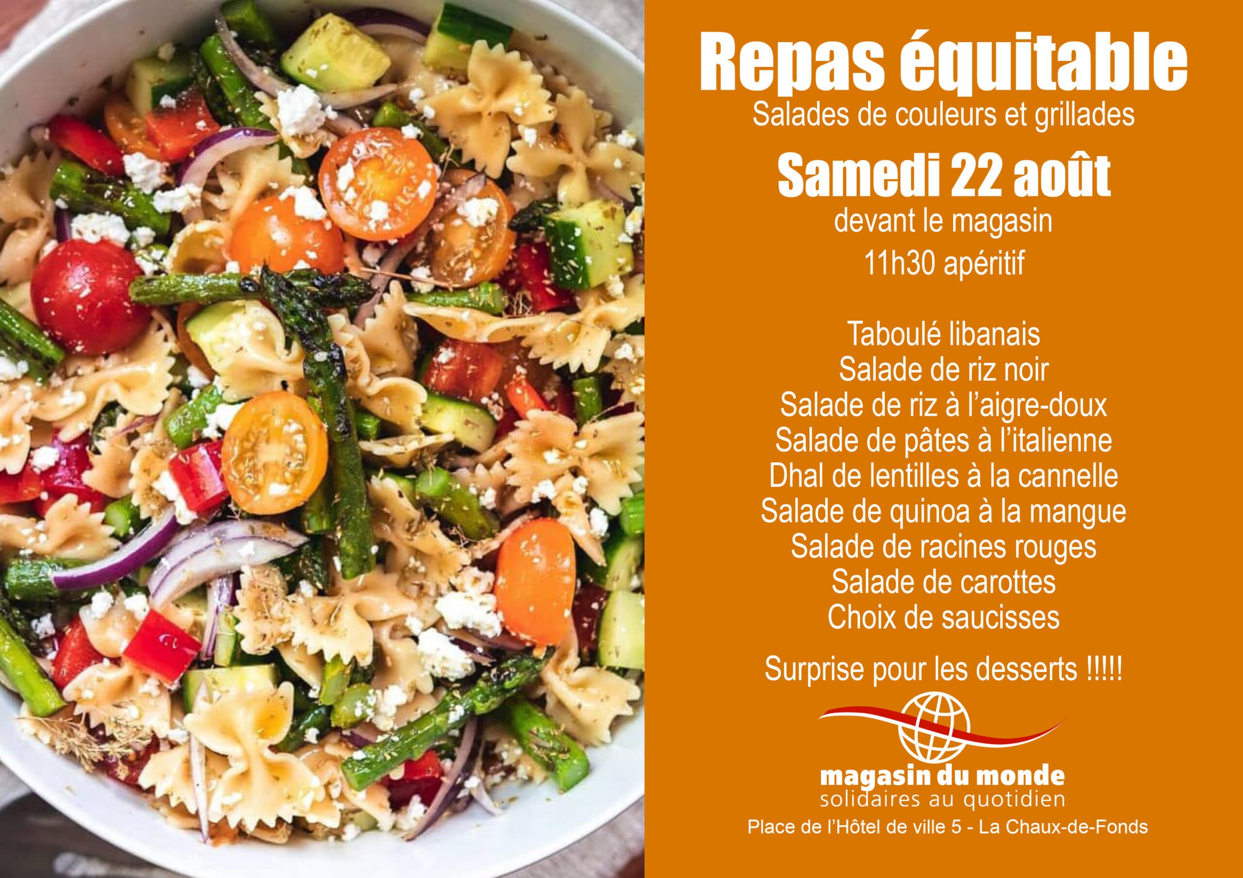 Flyer repas équitable - La Chaux-de-Fonds